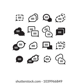 Vector set of various bubbles for speech