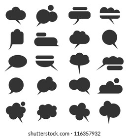 Vector set of various bubbles for speech