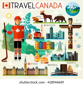 Vector Set of Various Canada Icons