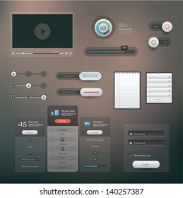 Vector set of various elements used for User Interface projects