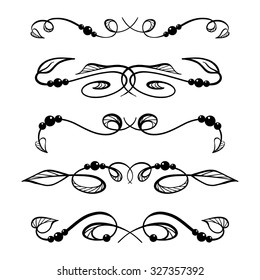 Vector set of various graphic design elements.