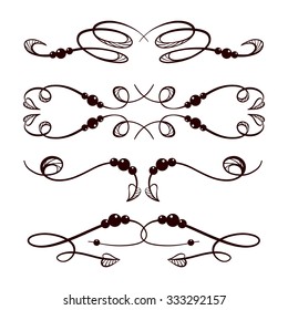 Vector set of various graphic design elements.
