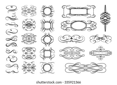Vector set of various graphic design elements.