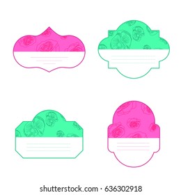 Vector set of various label