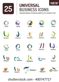 Vector set of various new universal business logos