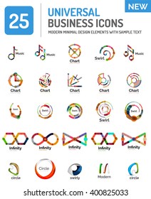 Vector set of various new universal business logos