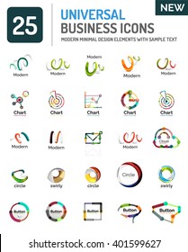 Vector set of various new universal business logos