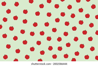 Vector set with various red apples - background that can be used as wallpaper, placemat, menu, posters and more