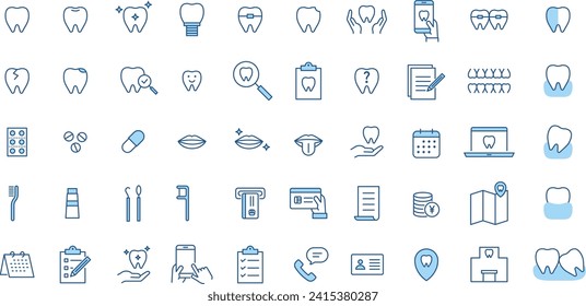 Vector Set of Various Tooth Icons