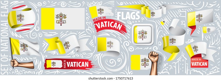 Vector set of Vatican in various creative designs