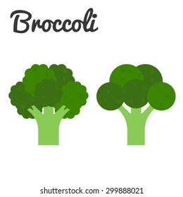 Vector set of vegetable, broccoli