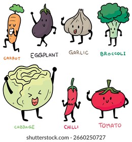conjunto vetorial de cartoon vegetal