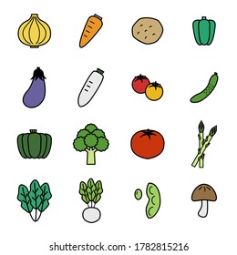 Juego de iconos vegetales / vectores eps 10 ilustración