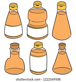 vector set of vegetable oil