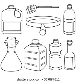 vector set of vegetable oil