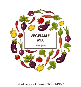 Vector set of vegetables