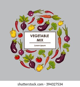 Vector set of vegetables