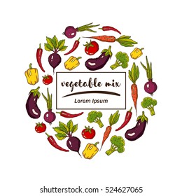 Vector set of vegetables