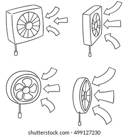 vector set of ventilating fan