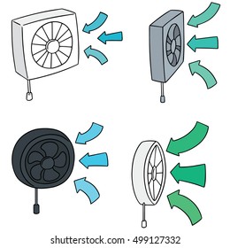 vector set of ventilating fan