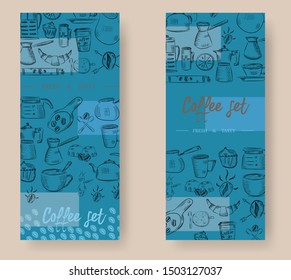 Vector set of vertical banners with Graphic design, Creativity, Illustration, Design tools, Precision website templates. Modern thin line flat style design.
