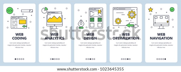 Vector Set Vertical Banners Web Coding Stock Vector (Royalty Free ...