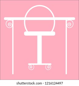 Vector of a set of a very nice table and chair