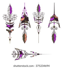 Vector set of vintage arrows, hand drawn in graphic style. Vector design set.
Set of hipster arrows, hand drawn doodles.