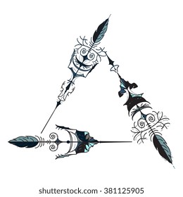 Vector set of vintage arrows, hand drawn in graphic style. Vector design set.
Set of hipster arrows, hand drawn doodles.