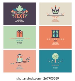 Vector set of Vintage bakery logo labels and frames design.