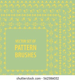 Vector set of vintage brushes