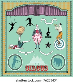 Vector Set: Vintage Circus Elements