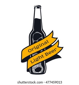 Vector set of vintage craft beer, alcohol, ale, brewery, bar, shop emblems and label. Branding Identity Corporate logo design template. Isolated on a white background.