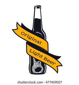 Vector set of vintage craft beer, alcohol, ale, brewery, bar, shop emblems and label. Branding Identity Corporate logo design template. Isolated on a white background.