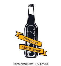 Vector set of vintage craft beer, alcohol, ale, brewery, bar, shop emblems and label. Branding Identity Corporate logo design template. Isolated on a white background.