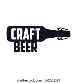 Vector set of vintage craft beer, alcohol, ale, brewery, bar, shop emblems and label. Branding identity corporate logo design template. Isolated on a black background