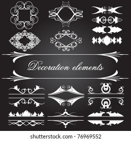 vector set of vintage decoration elements