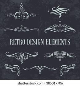 Vector set: vintage design elements and page decoration 