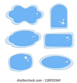 Vector set of vintage discount orange labels.