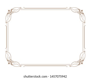 Vector set of vintage elements for design. Ornamental frames, borders, dividers, banners, arrows, monogram, corners, square, template for logo. Pear and flower vignette. Premium gold style