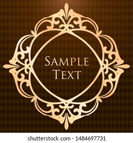 Vector set of vintage elements for design. Ornamental frames, borders, dividers, banners, arrows, monogram, corners, square, template for logo. Pear and flower vignette. Premium gold style