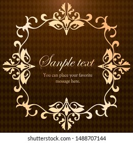 Vector set of vintage elements for design. Ornamental frames, borders, dividers, banners, arrows, monogram, corners, square, template for logo. Pear and flower vignette. Premium gold style