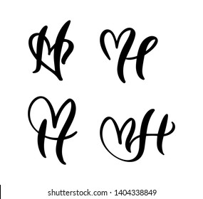 drawing designs for letter h