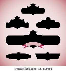 Vector set of vintage framed labels