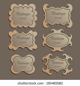 Vector set of vintage frames