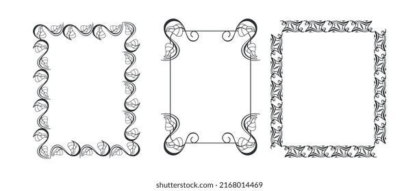 772 Damask Oval Frame Images Stock Photos Vectors Shutterstock   Vector Set Vintage Frames 260nw 2168014469 