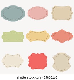 Vector set of vintage frames