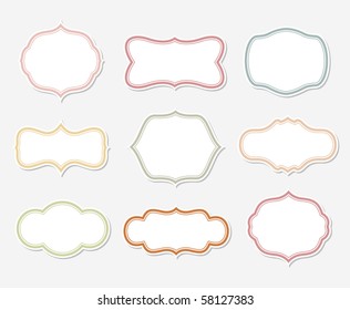 Vector set of vintage frames