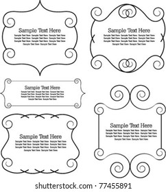 vector set of vintage frames