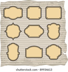 Vector set of vintage frames